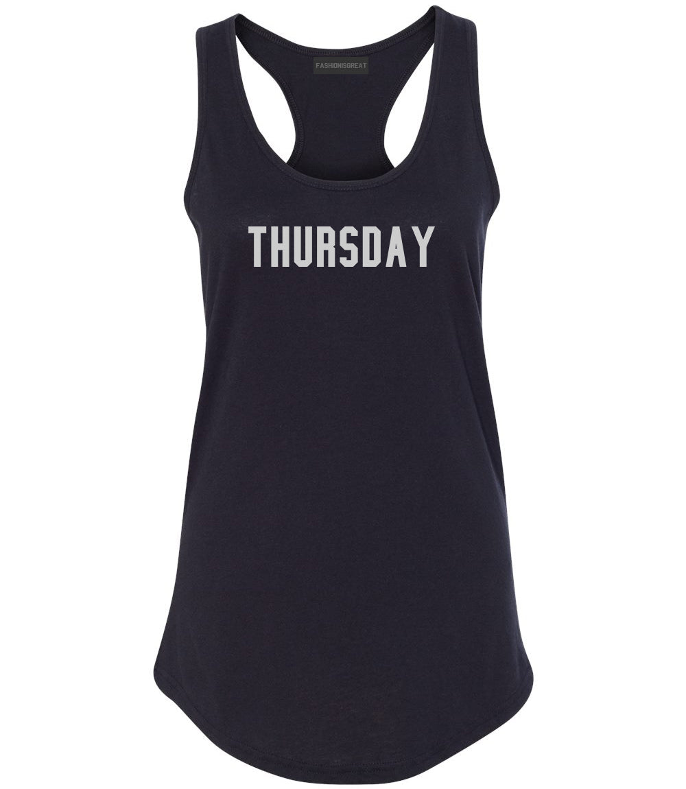 Thursday Days Of The Week Black Womens Racerback Tank Top