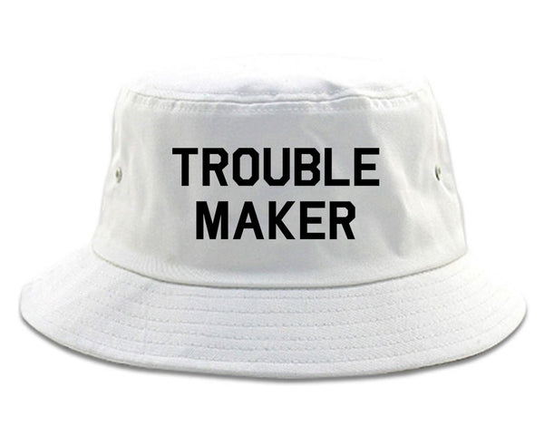 Trouble Maker white Bucket Hat