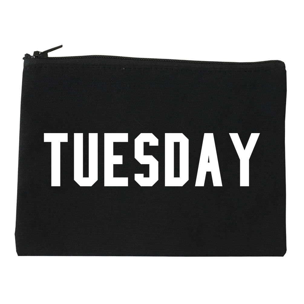 Tuesday Days Of The Week black Makeup Bag