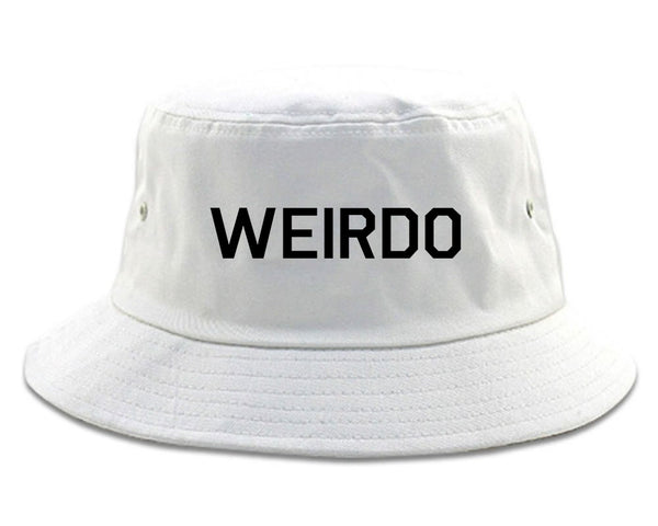 Weirdo Funny Geeky Bucket Hat White