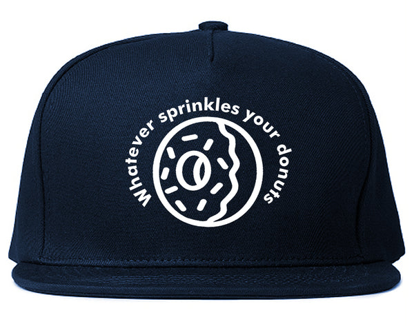 Whatever Sprinkles Your Donuts Snapback Hat Blue