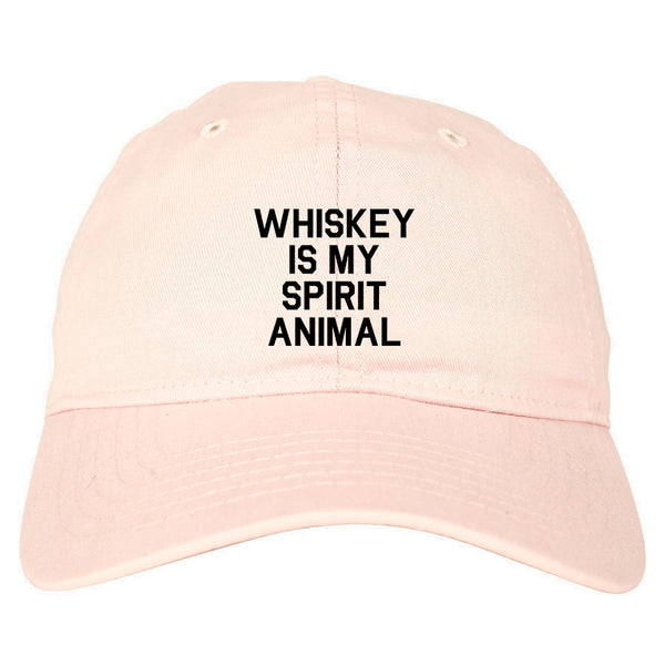 Whiskey Is My Spirit Animal Pink Dad Hat
