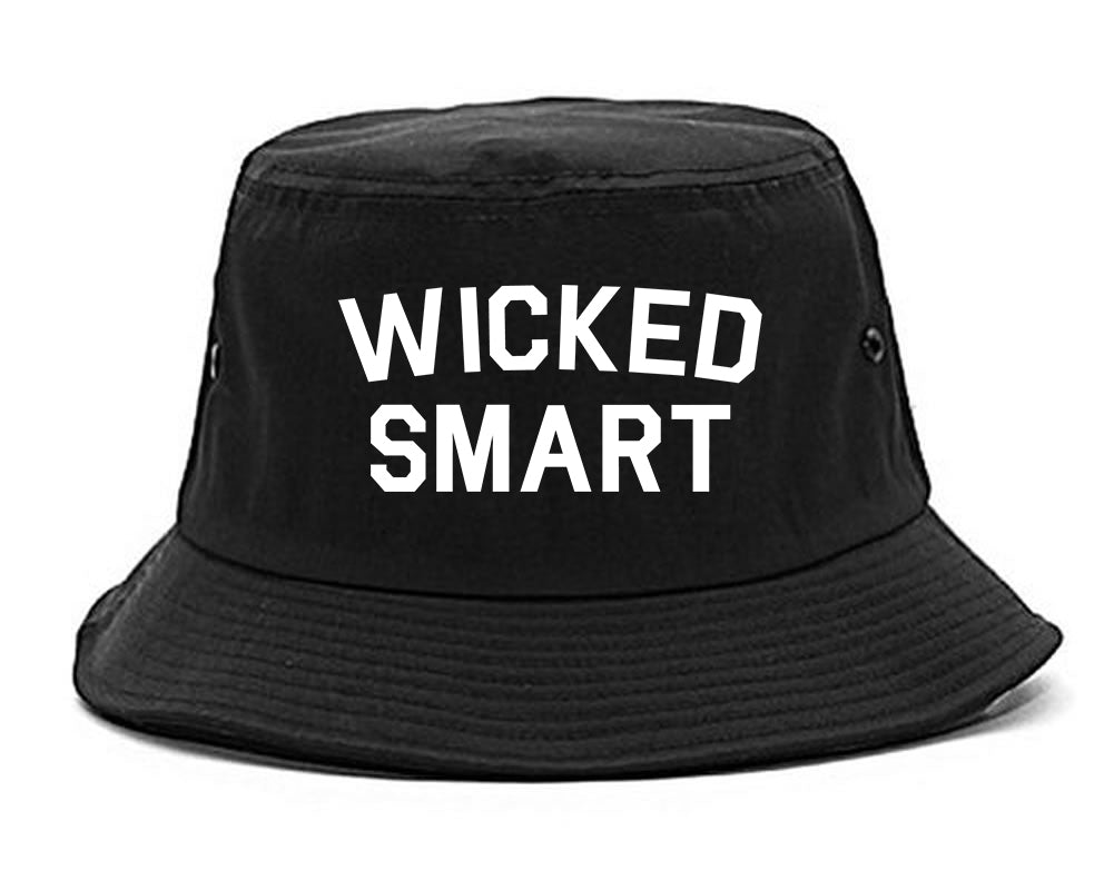 Wicked Smart Boston Funny Black Bucket Hat