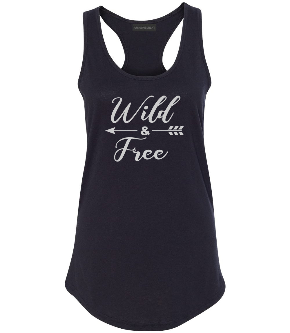 Wild And Free Arrow Black Womens Racerback Tank Top