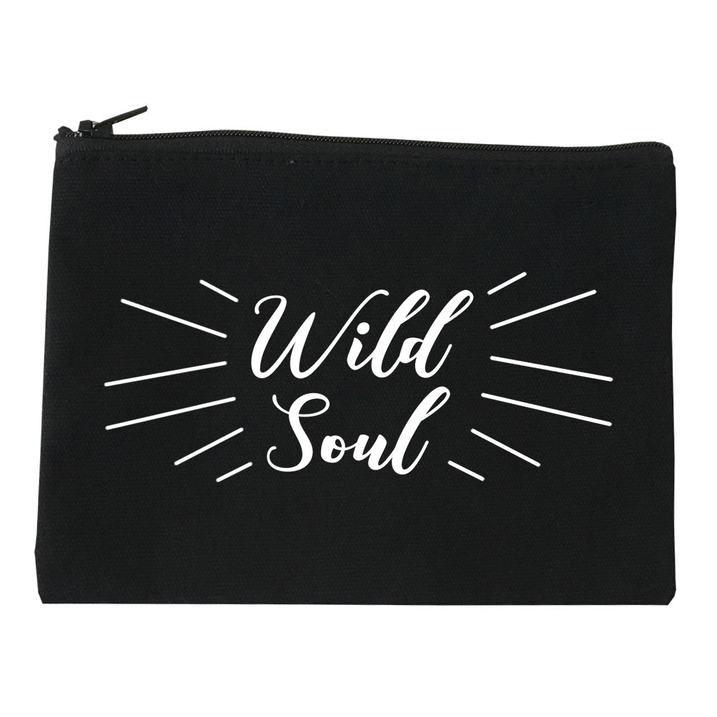 Wild Soul Quote black Makeup Bag