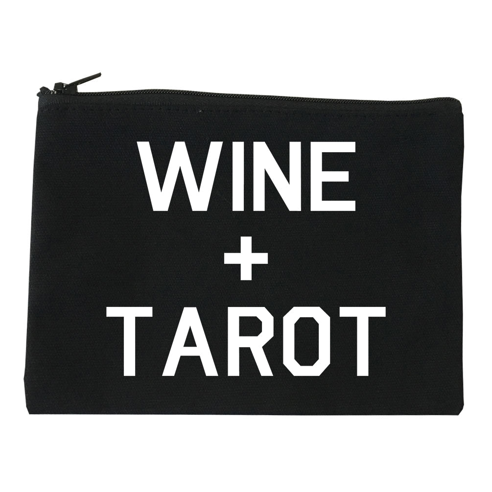 Wine And Tarot Cards black Makeup Bag