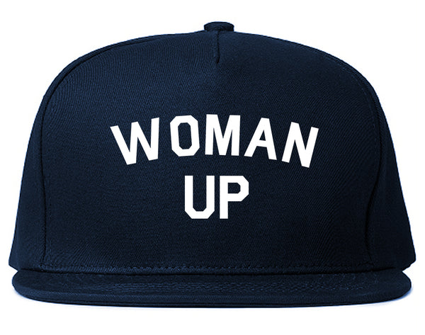 Woman Up Feminist Blue Snapback Hat