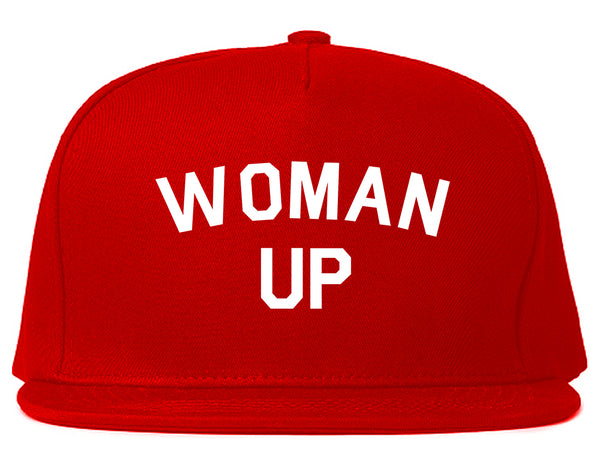 Woman Up Feminist Red Snapback Hat
