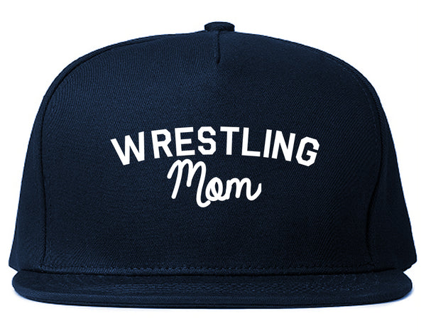 Wrestling Mom Sports Snapback Hat Blue