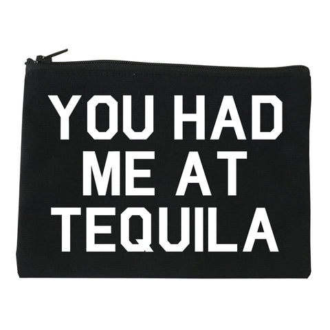 You Had Me At Tequila Black Makeup Bag