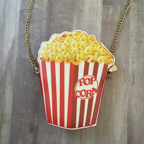 Retro Popcorn Crossbody Purse