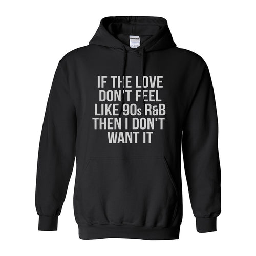 90s RnB Love Black Womens Pullover Hoodie