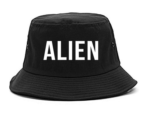 ALIEN bold simple funny Bucket Hat Black