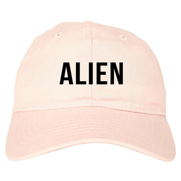 ALIEN bold simple funny Dad Hat Pink
