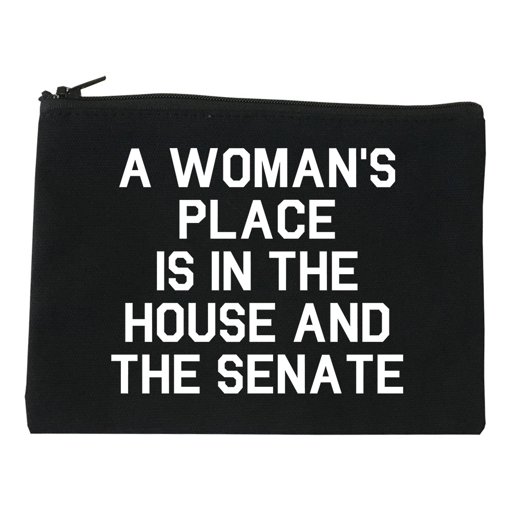 A Womans Place Is In The House And The Senate Black Makeup Bag