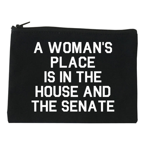 A Womans Place Is In The House And The Senate Black Makeup Bag
