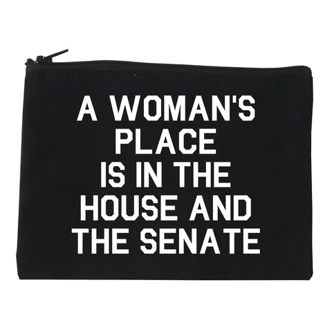 A Womans Place Is In The House And The Senate Black Makeup Bag