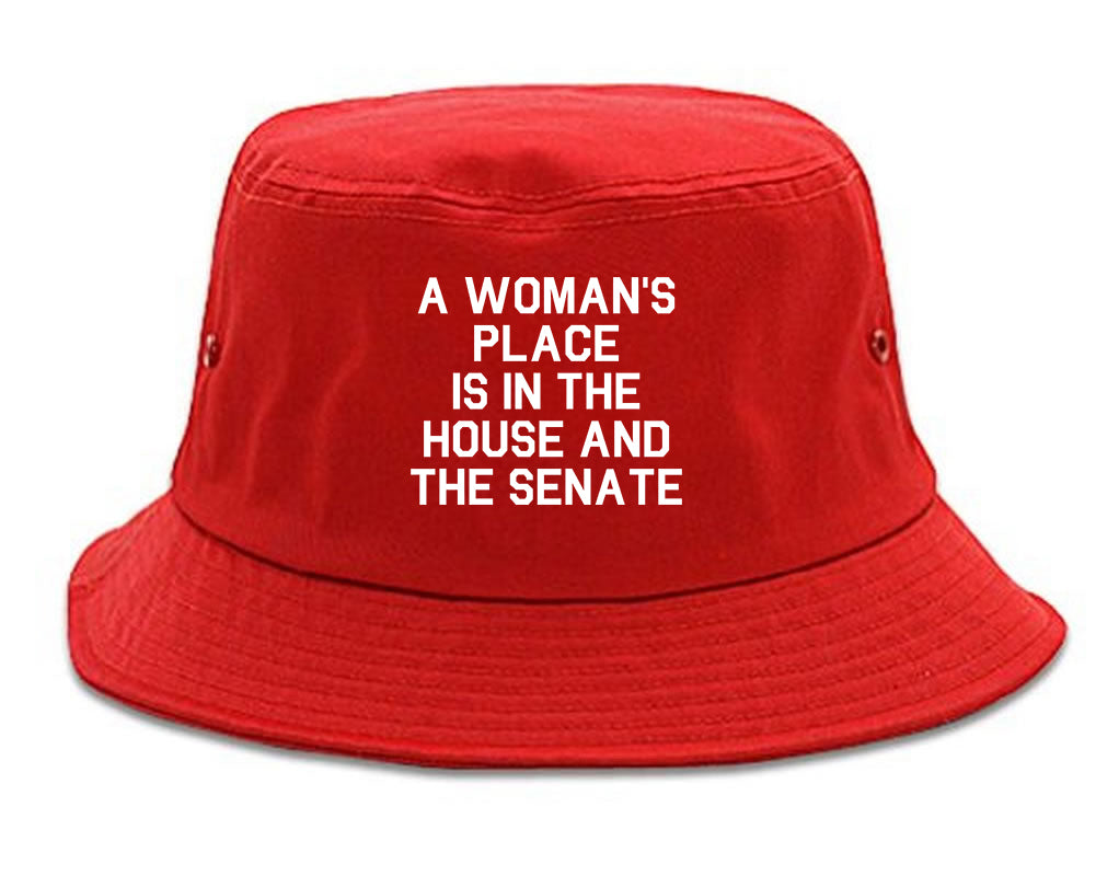 A Womans Place Is In The House And The Senate Red Bucket Hat