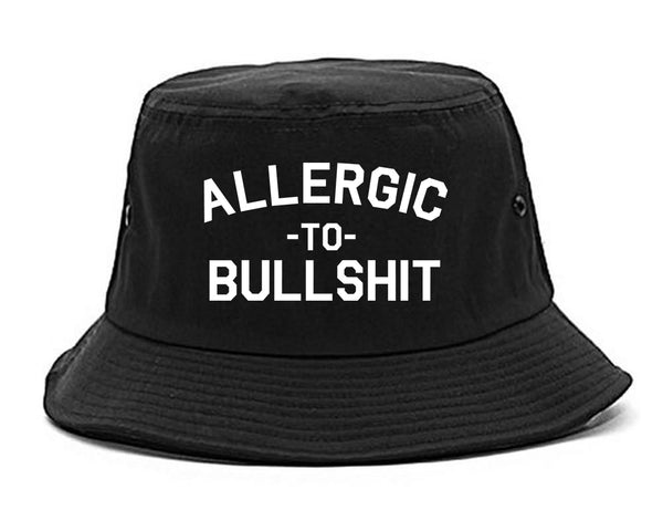 Allergic To Bullshit Funny black Bucket Hat