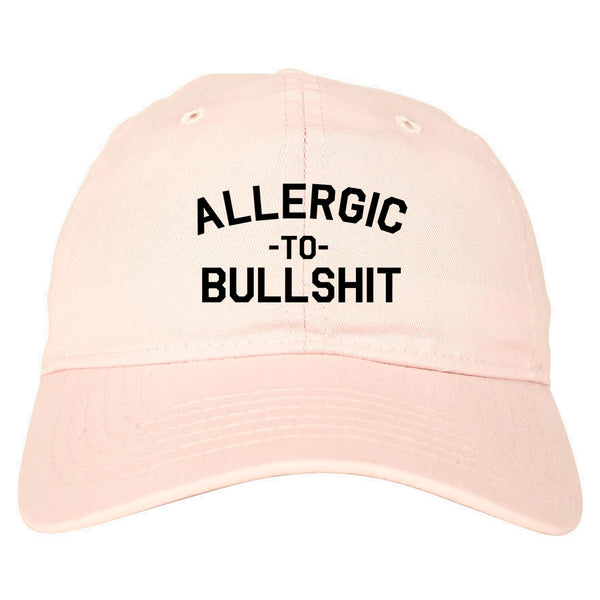 Allergic To Bullshit Funny pink dad hat