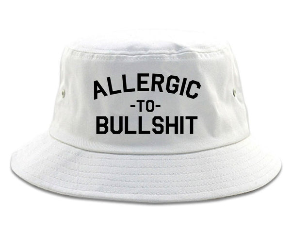 Allergic To Bullshit Funny white Bucket Hat