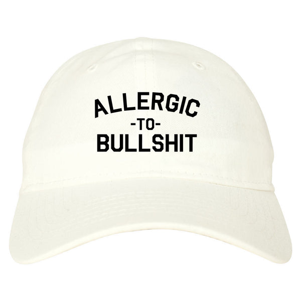 Allergic To Bullshit Funny white dad hat