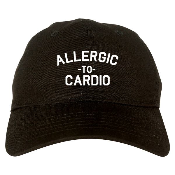 Allergic To Cardio Gym black dad hat