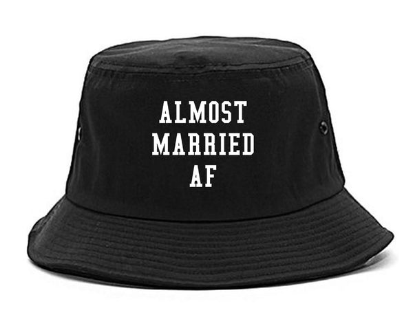 Almost Married AF Engaged black Bucket Hat