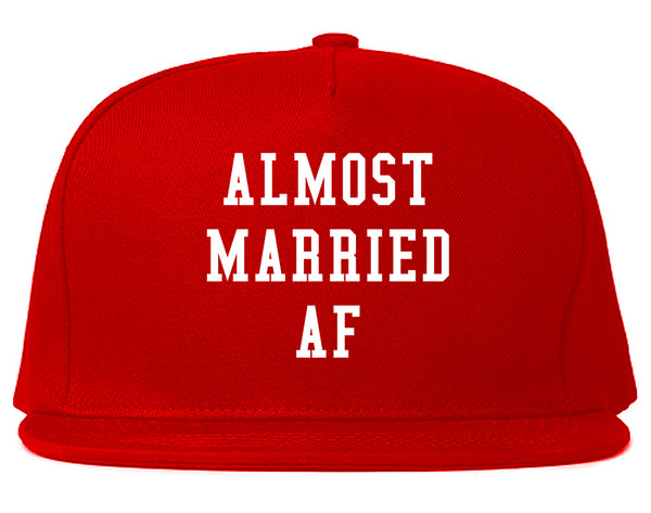 Almost Married AF Engaged Red Snapback Hat