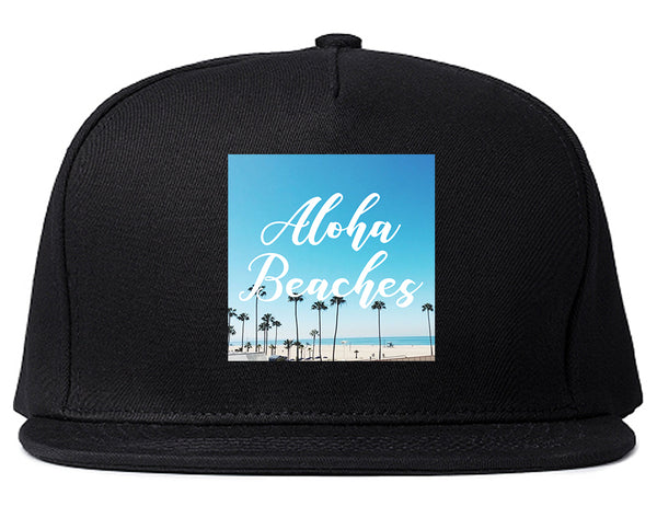 Aloha Beaches Beach View Black Snapback Hat