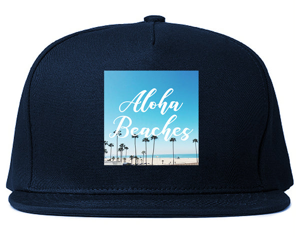 Aloha Beaches Beach View Blue Snapback Hat