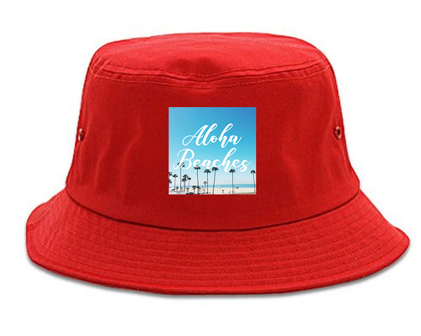 Aloha Beaches Beach View red Bucket Hat