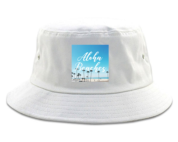 Aloha Beaches Beach View white Bucket Hat