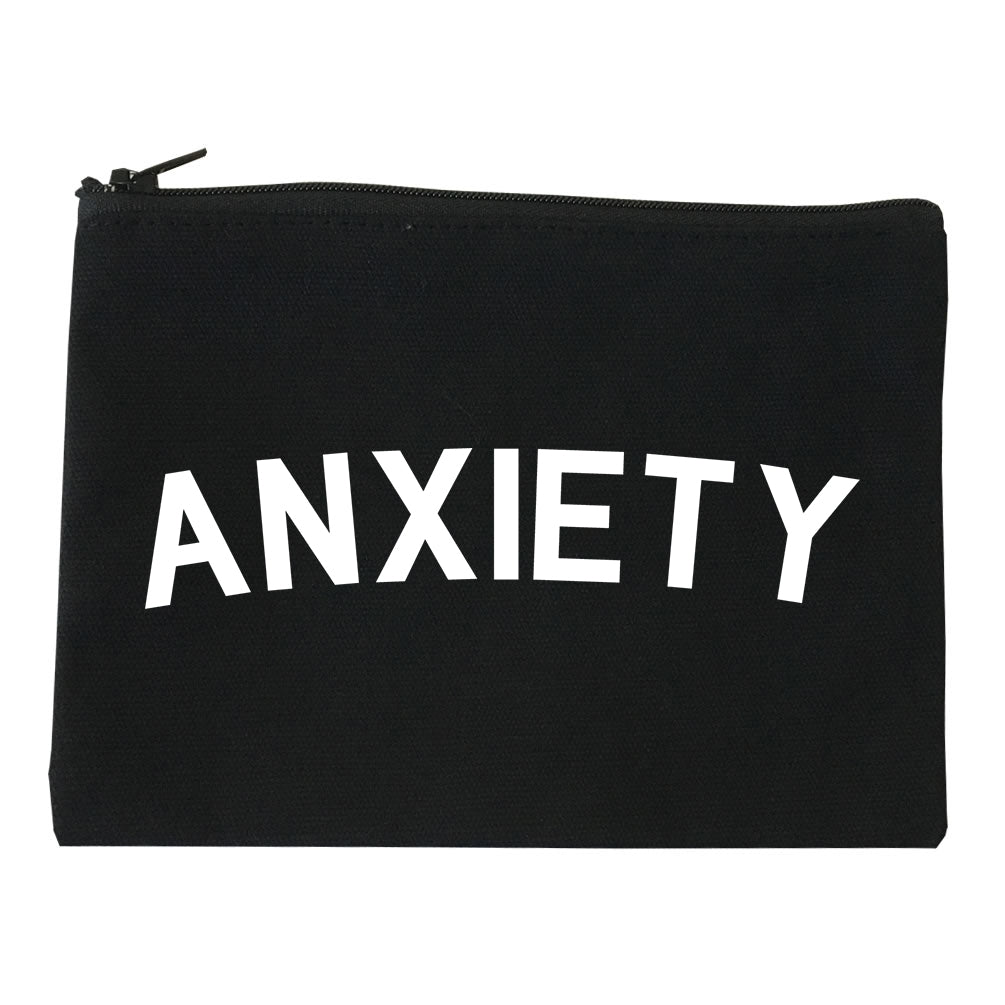 Anxiety Anxious Black Makeup Bag