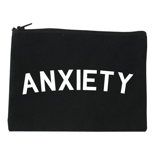Anxiety Anxious Black Makeup Bag