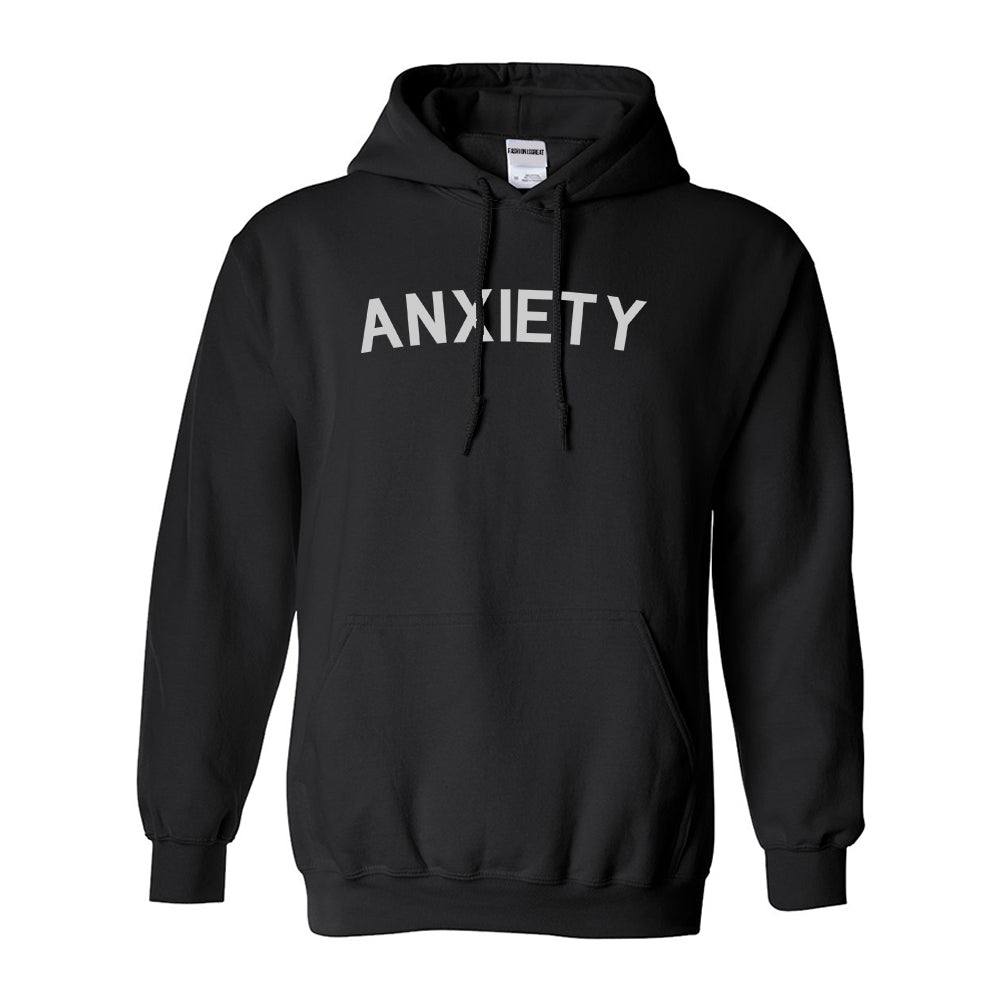 Anxiety Anxious Black Pullover Hoodie