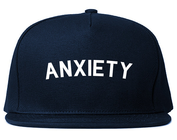 Anxiety Anxious Blue Snapback Hat