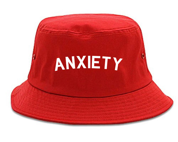 Anxiety Anxious Red Bucket Hat