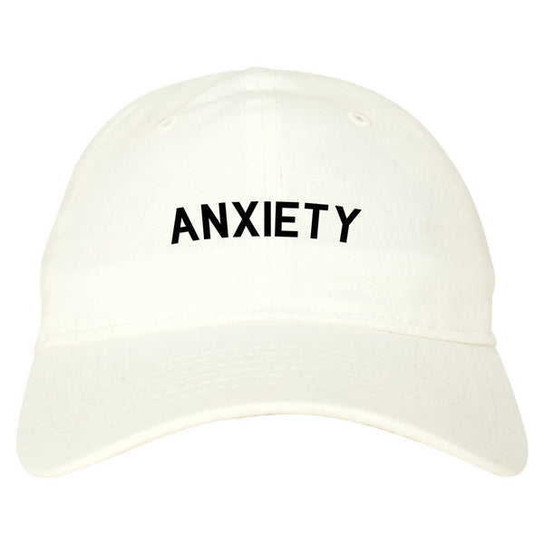 Anxiety Anxious White Dad Hat