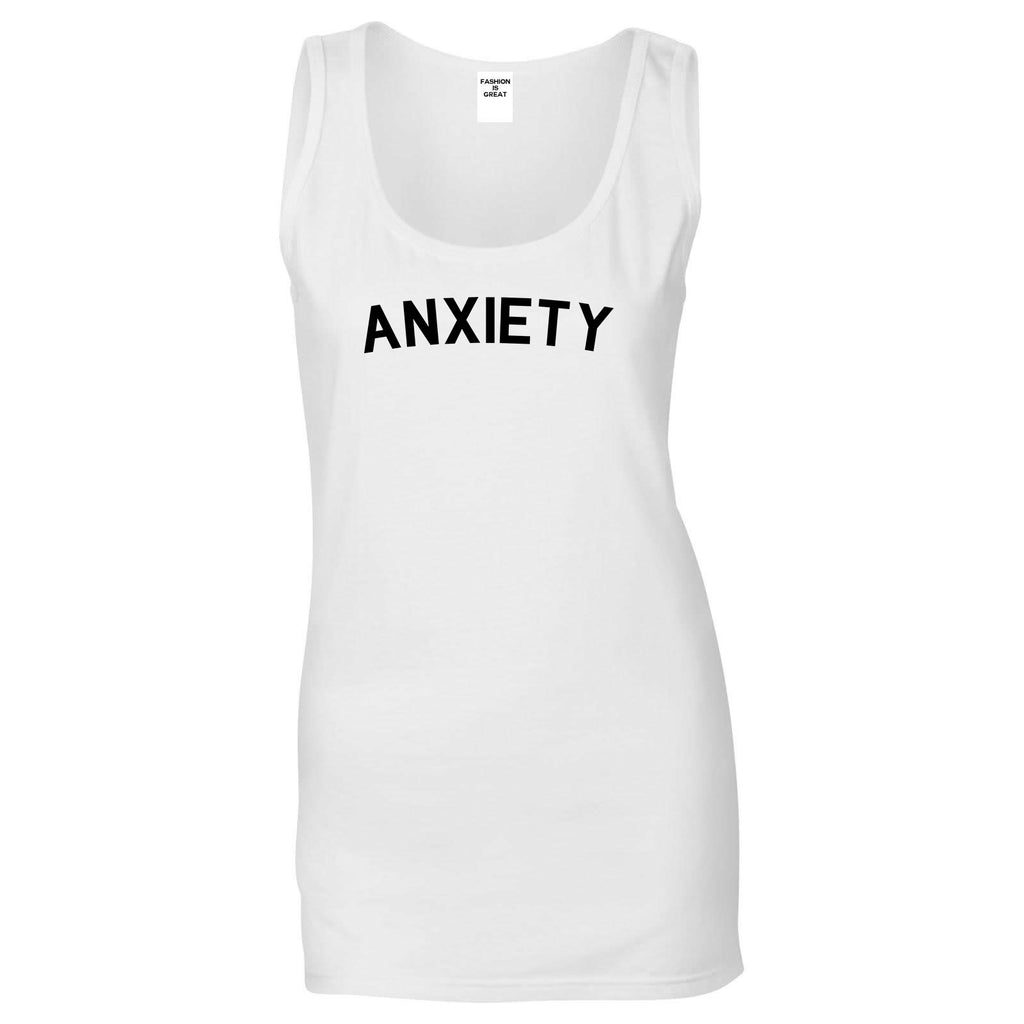 Anxiety Anxious White Tank Top