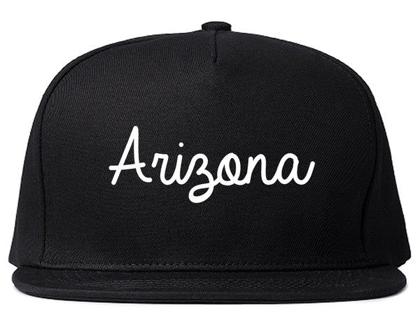 Arizona AZ Script Chest Black Snapback Hat