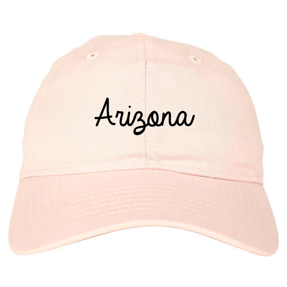 Arizona AZ Script Chest pink dad hat