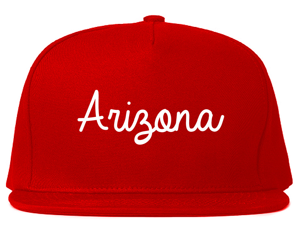 Arizona AZ Script Chest Red Snapback Hat