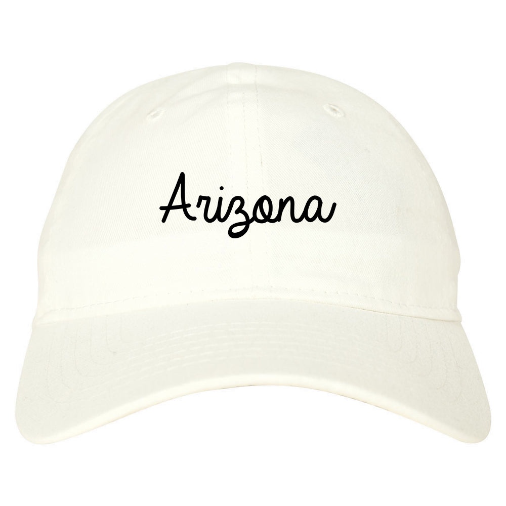 Arizona AZ Script Chest white dad hat