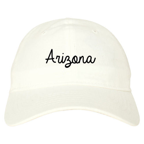 Arizona AZ Script Chest white dad hat