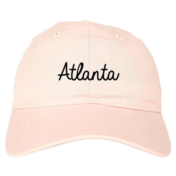 Atlanta ATL Script Chest pink dad hat