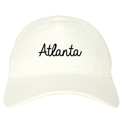 Atlanta ATL Script Chest white dad hat