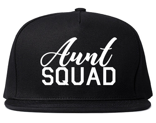 Aunt Squad Auntie Black Snapback Hat