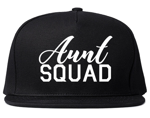 Aunt Squad Auntie Black Snapback Hat
