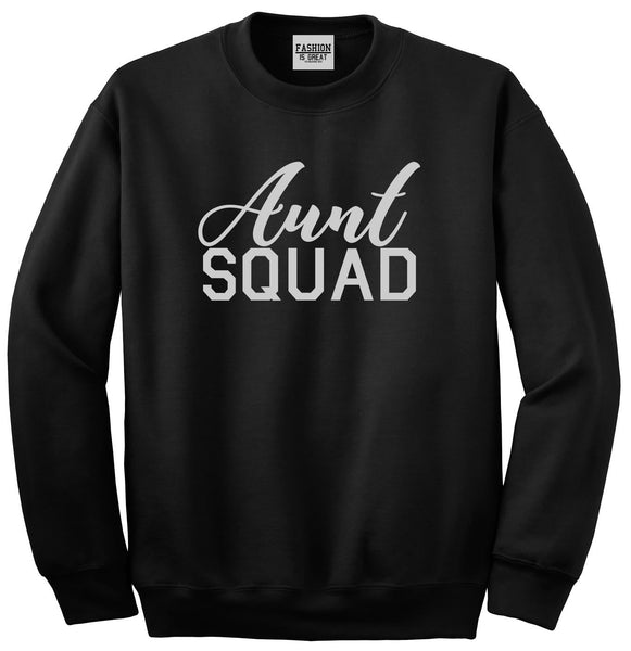 Aunt Squad Auntie Black Crewneck Sweatshirt